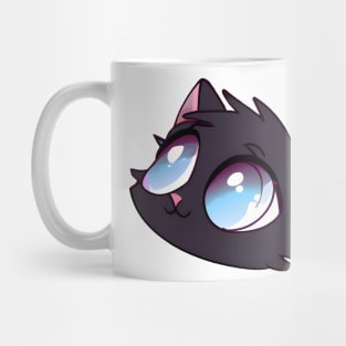 Black cat purple eyes Mug